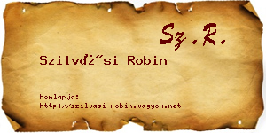 Szilvási Robin névjegykártya